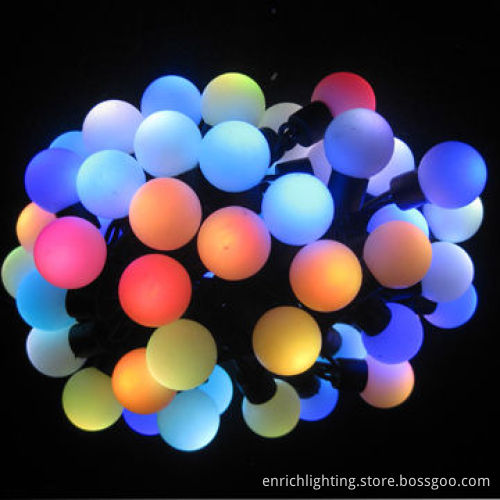 Multi-color LED Ball String Christmas Holiday Chain Lights with 220V AC Input Voltage